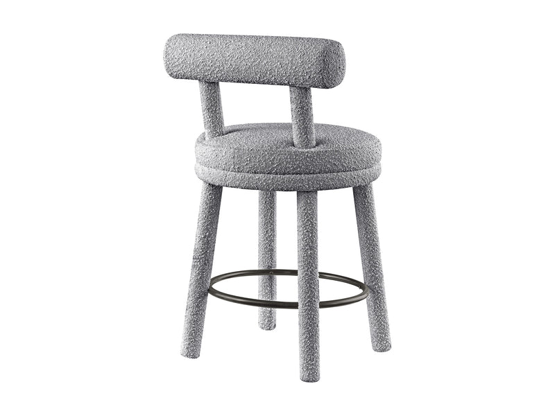 Parlor Boucle Fabric Bar Stool (Set of 2)