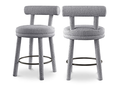 Parlor Boucle Fabric Bar Stool (Set of 2)