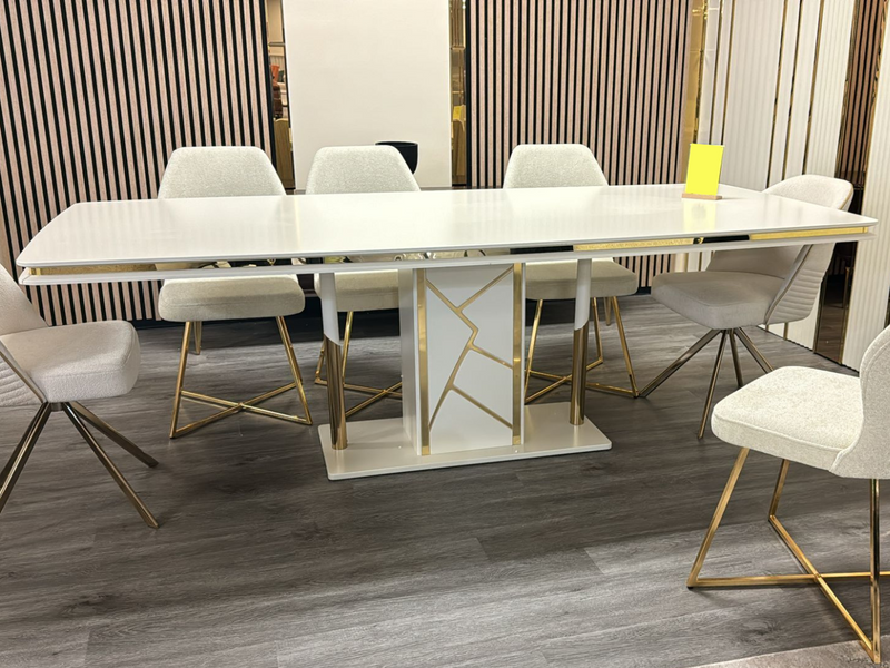 Pirlanta 95" Wide 8 Person Dining Table (Floor Sample)