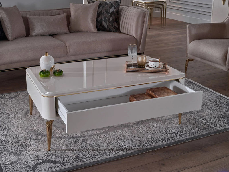 Plaza 47.4" Wide 1 Drawer Coffee Table