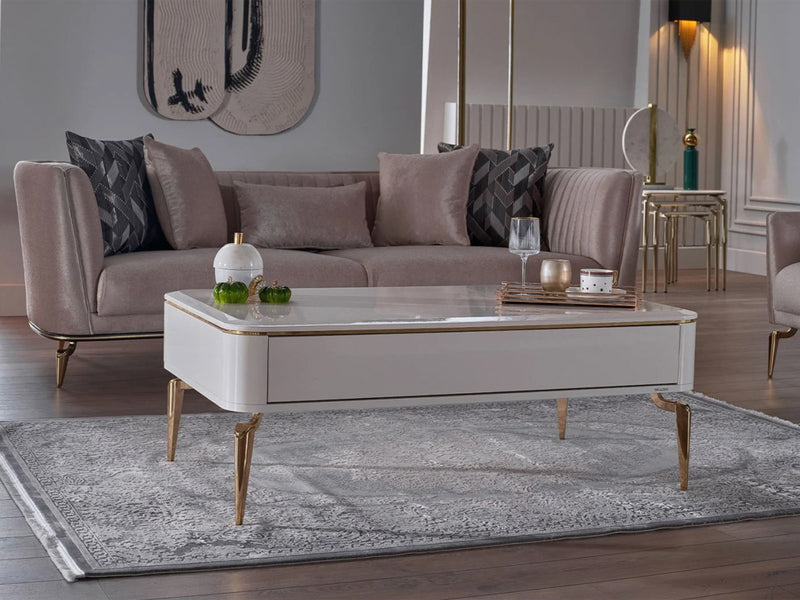 Plaza 47.4" Wide 1 Drawer Coffee Table