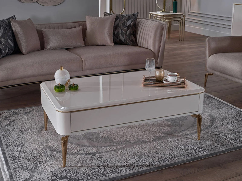 Plaza 47.4" Wide 1 Drawer Coffee Table