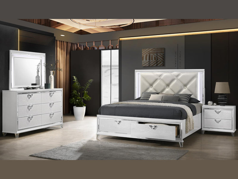 Prism 66" Wide 6 Drawer Dresser With Mirror