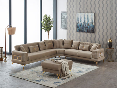 Aspendos 130" / 114" Wide Convertible Sectional