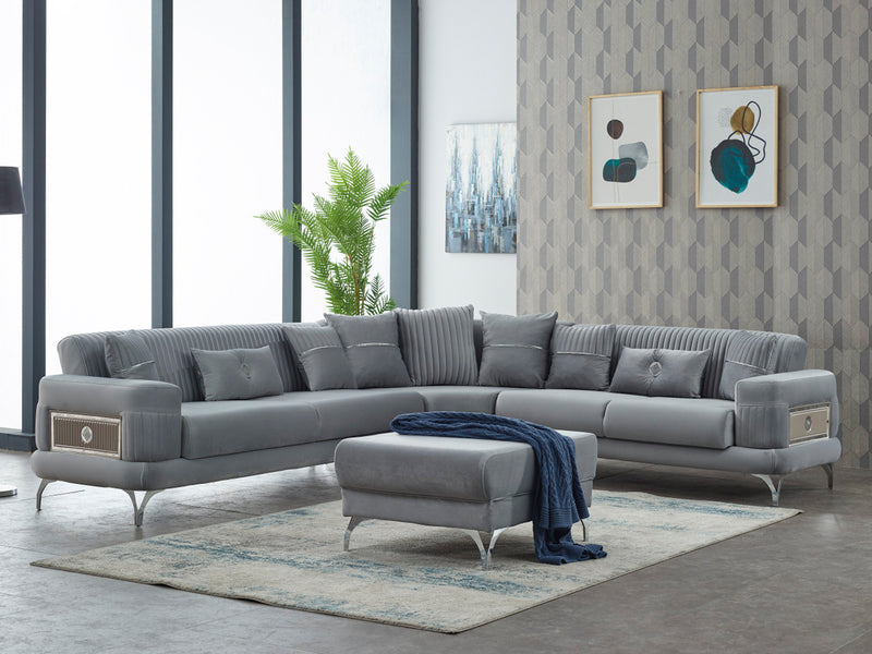 Aspendos 130" / 114" Wide Convertible Sectional