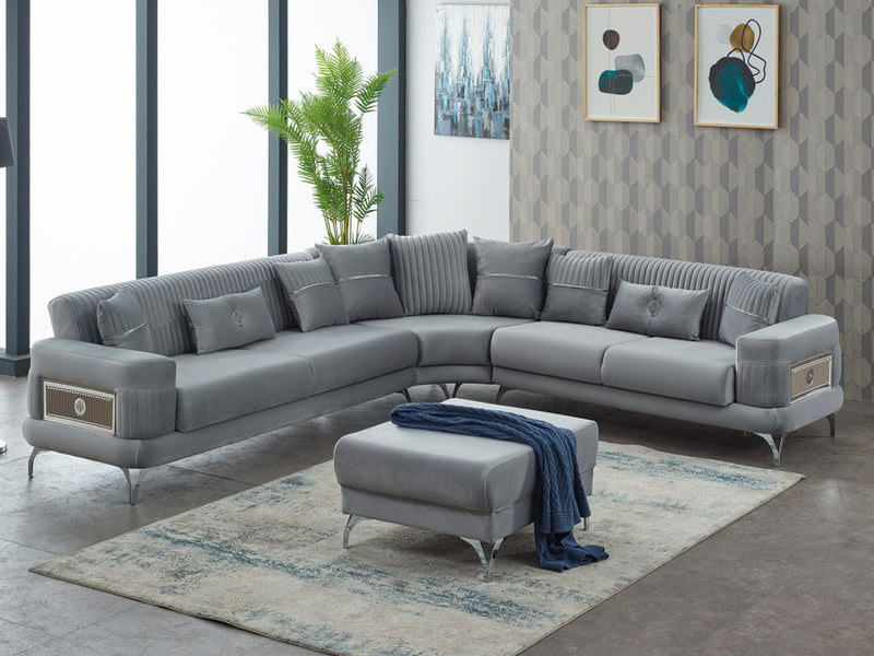 Aspendos 130" / 114" Wide Convertible Sectional