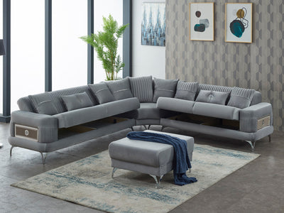 Aspendos 130" / 114" Wide Convertible Sectional