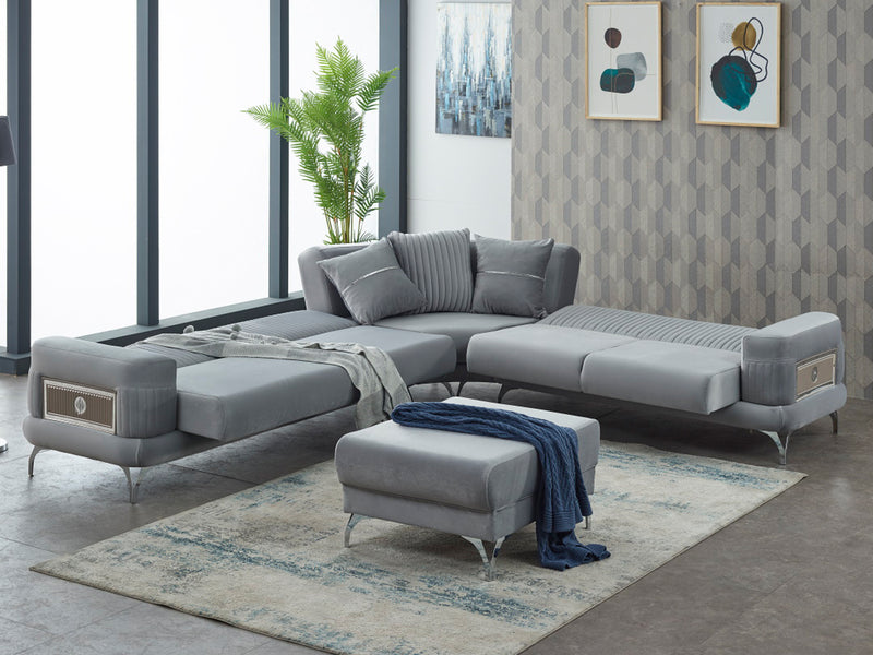 Aspendos 130" / 114" Wide Convertible Sectional