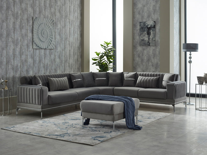 Intra 124" / 108" Wide Convertible Sectional