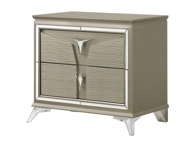 Samantha 27" Tall 2 Drawer Nightstand