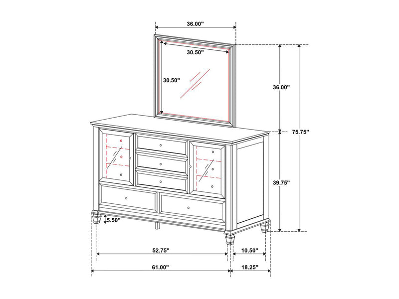 Sandy Beach Platform Bedroom Set