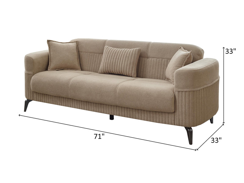 Simge Star 71" Wide Convertible Loveseat