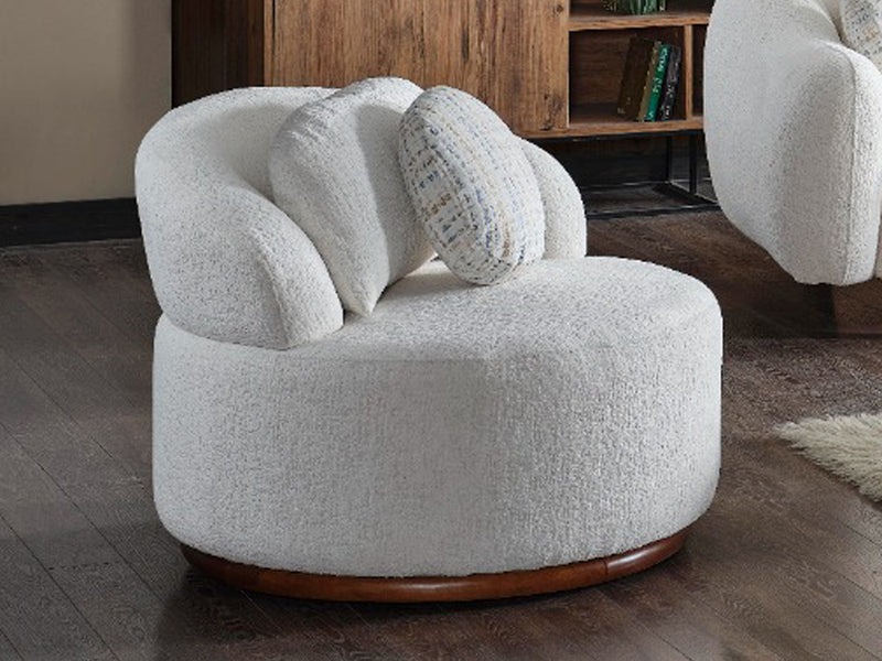 Snowy 37.4" Wide Swivel Armchair