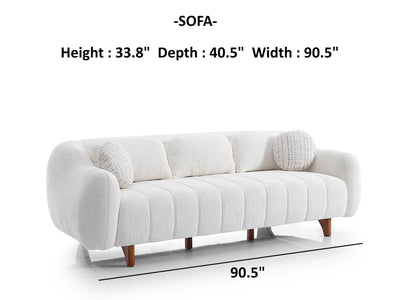 Snowy 90.5" Wide Sofa