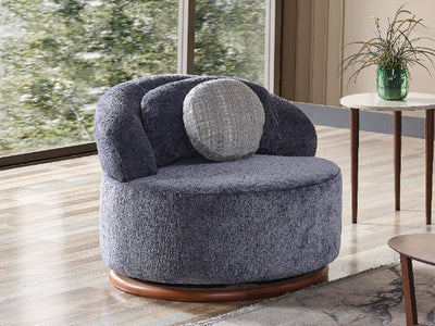 Snowy 37.4" Wide Swivel Armchair