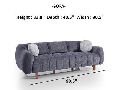 Snowy 90.5" Wide Sofa