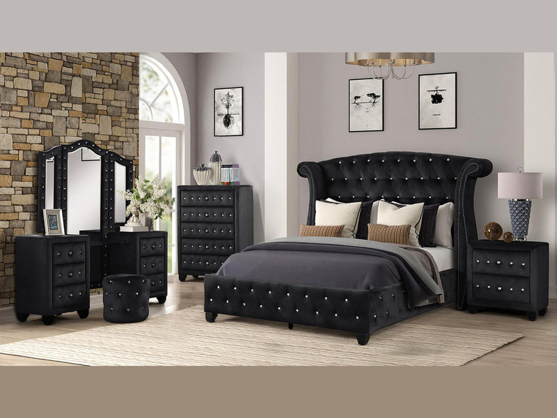 Sophia 27.5" Tall 2 Drawer Nightstand