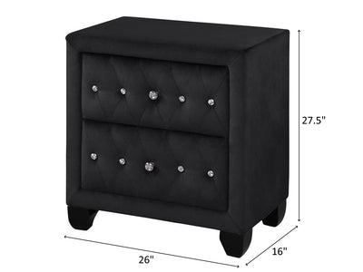 Sophia 27.5" Tall 2 Drawer Nightstand