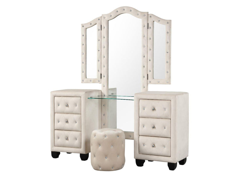 Sophia 60" Wide Makeup Vanity Set