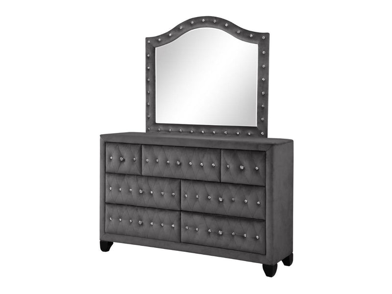 Sophia 60" Wide 7 Drawer Dresser With Mirror