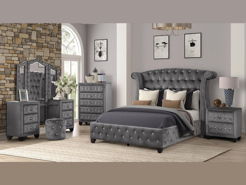 Sophia 27.5" Tall 2 Drawer Nightstand