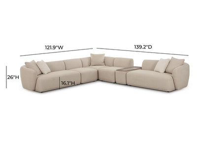 Sylvie 139.2" / 121.9" Wide Modular Sectional