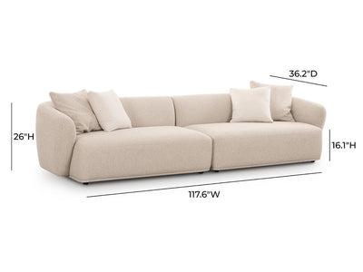 Sylvie 117.6" Wide 5 Seater Sofa