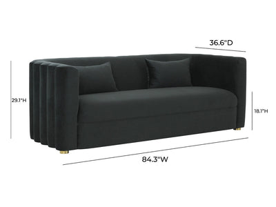 Callie 84.3" Wide Velvet Sofa