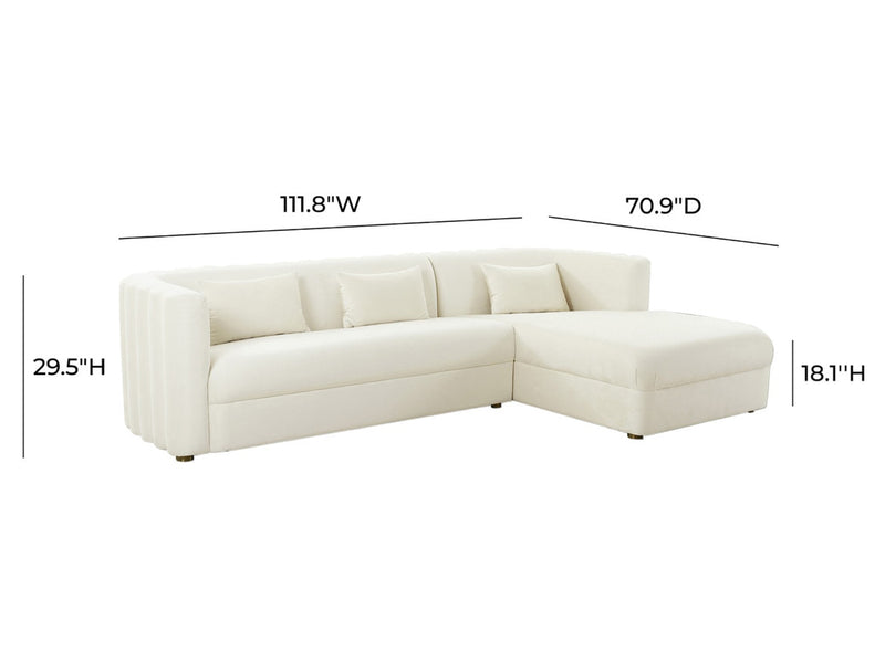 Callie Velvet Sectional