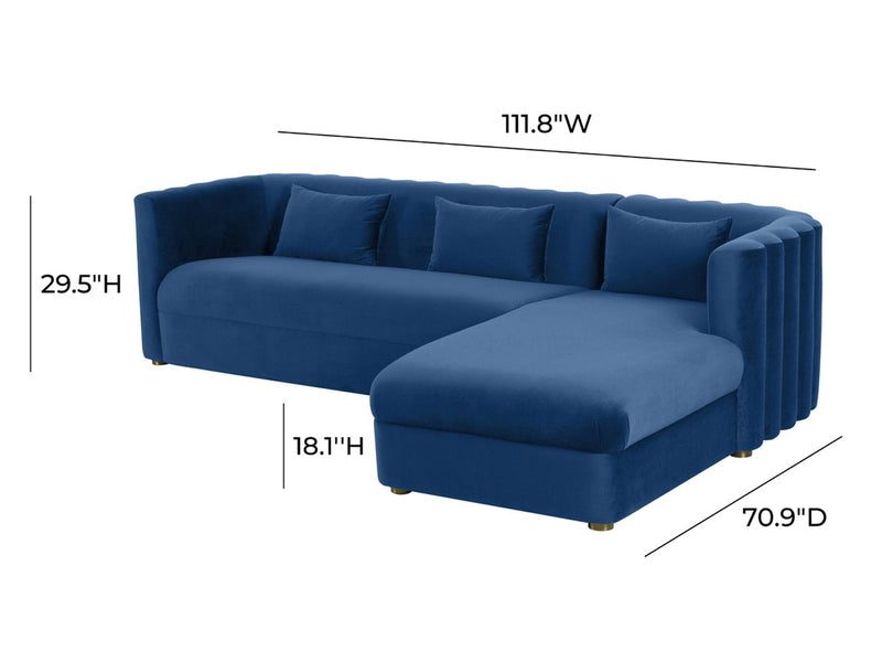 Callie Velvet Sectional