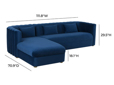 Callie Velvet Sectional