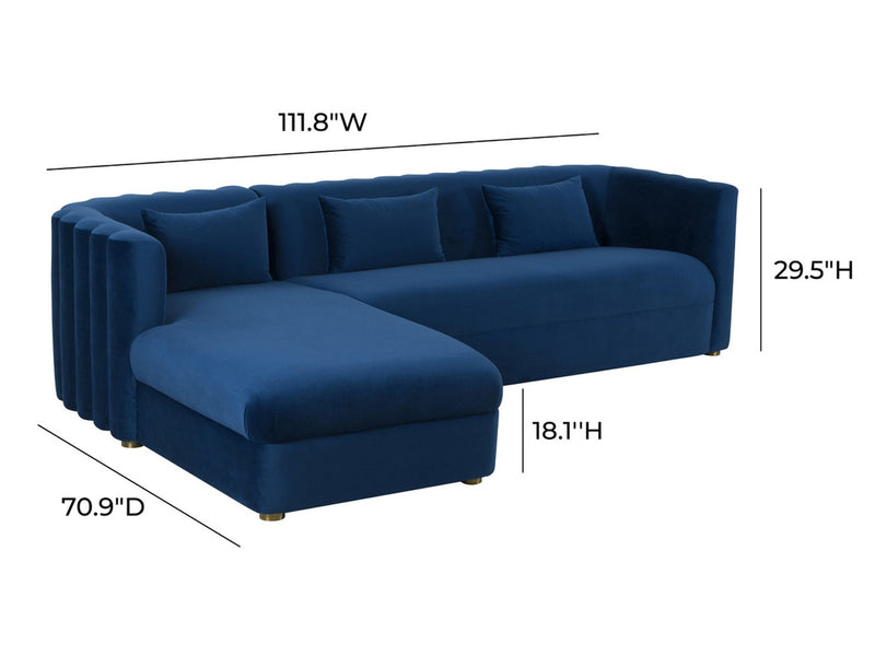 Callie Velvet Sectional