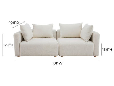 Hangover 81" Wide Boucle Loveseat