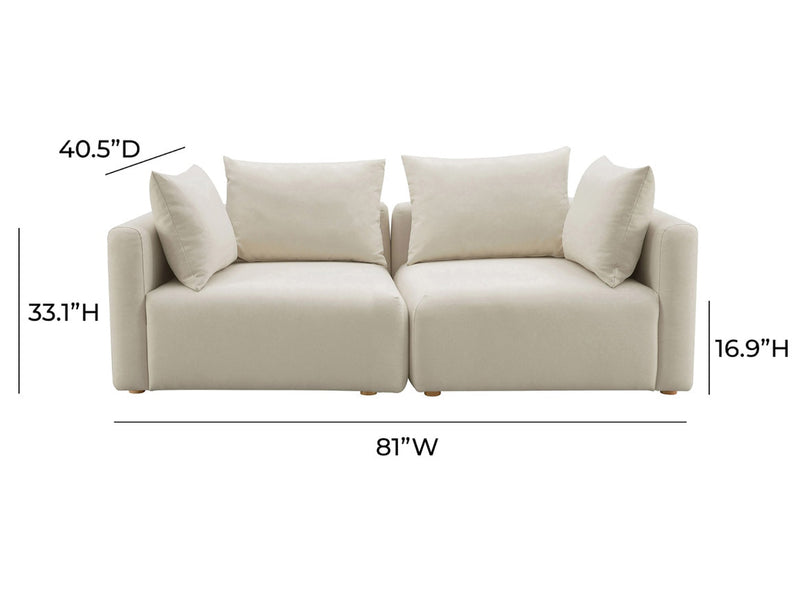 Hangover 81" Wide Linen Loveseat