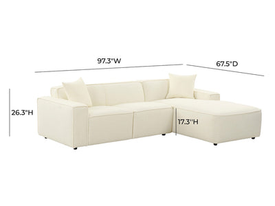 Olafur 97.3" Wide Linen Sectional