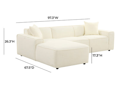 Olafur 97.3" Wide Linen Sectional