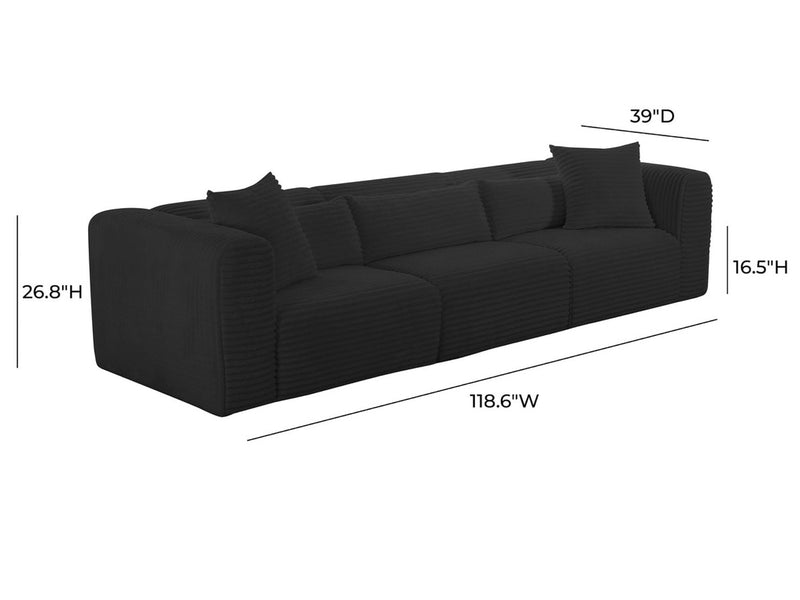 Tarra 118.6" Wide Fluffy Modular Sofa