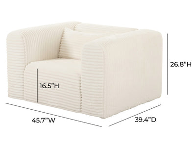 Tarra 45.7" Wide Fluffy Armchair