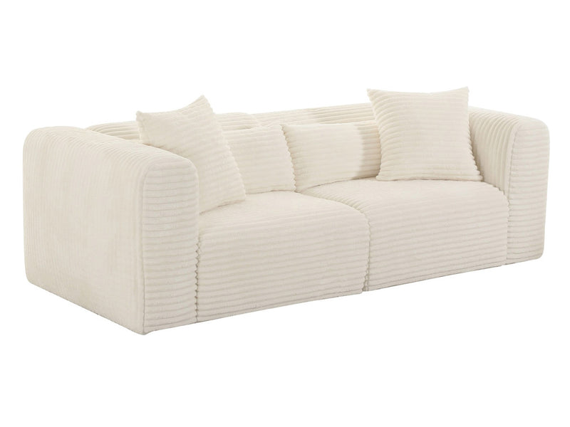 Tarra 86" Wide Fluffy Modular Loveseat