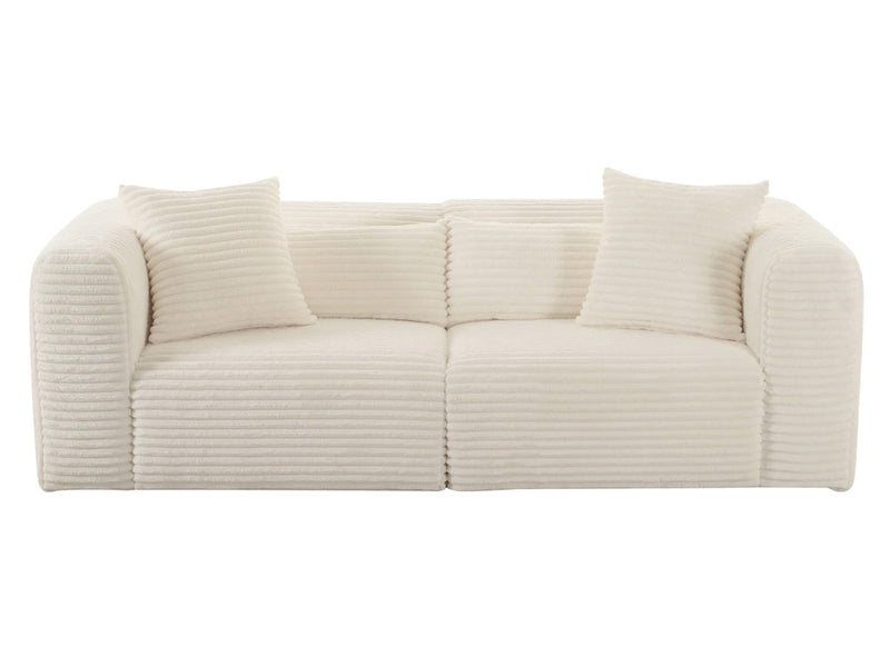 Tarra 86" Wide Fluffy Modular Loveseat