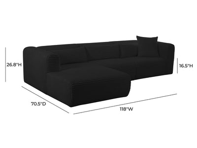 Tarra 118" Wide Fluffy Modular Sectional