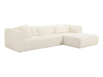 Tarra 118" Wide Fluffy Modular Sectional