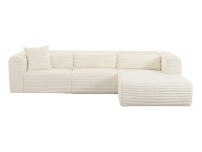 Tarra 118" Wide Fluffy Modular Sectional