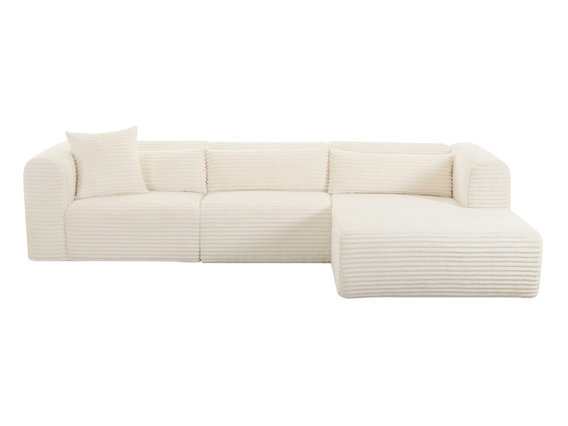 Tarra 118" Wide Fluffy Modular Sectional