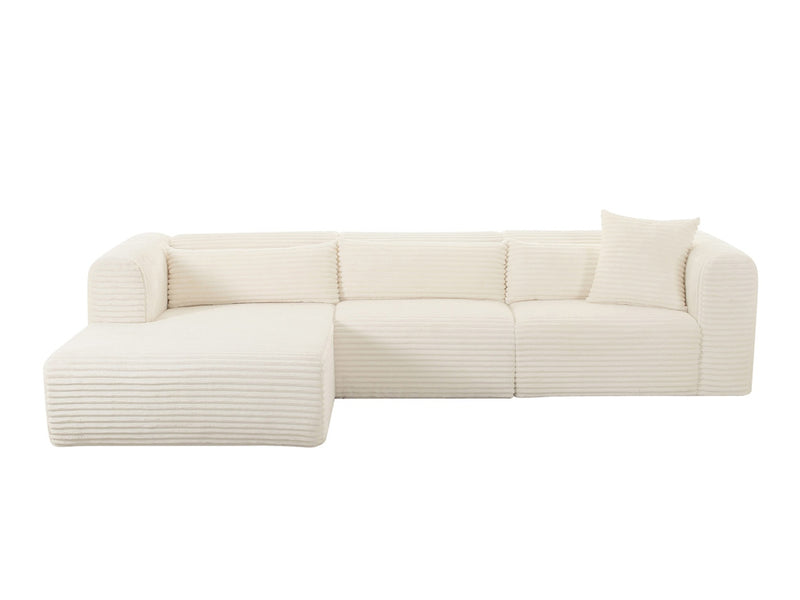 Tarra 118" Wide Fluffy Modular Sectional