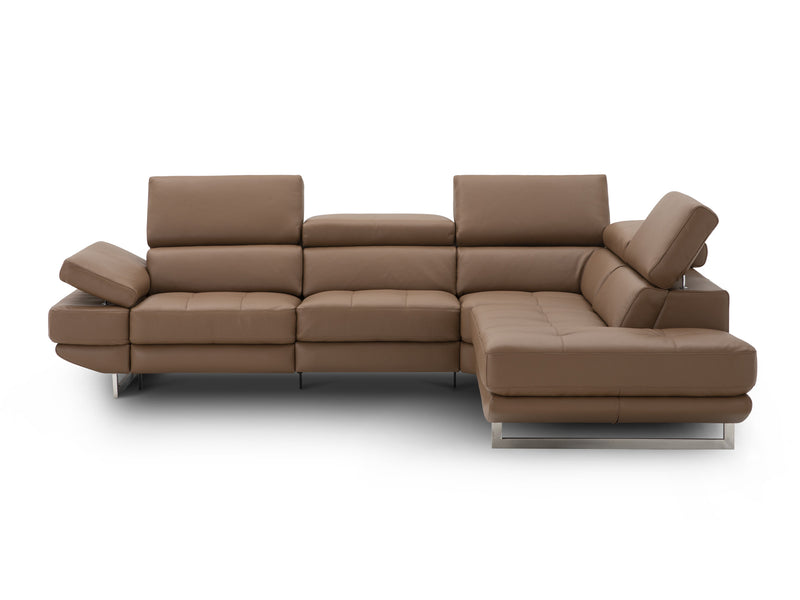 The Annalaise 117" / 93" Wide Leather Sectional