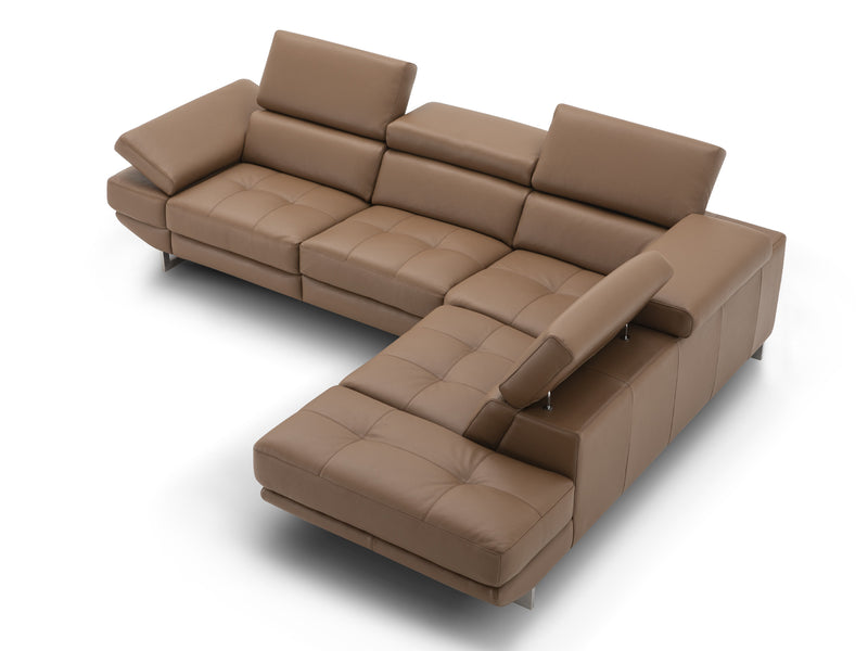 The Annalaise 117" / 93" Wide Leather Sectional