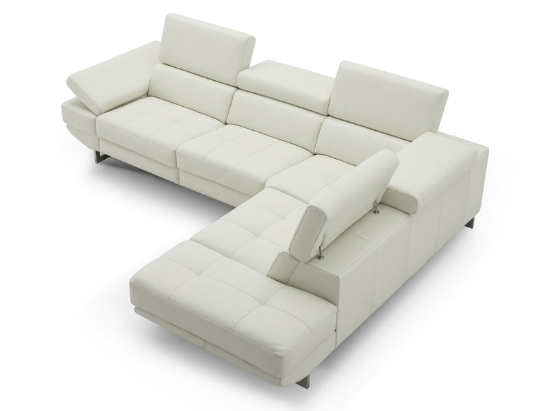 The Annalaise 117" / 93" Wide Leather Sectional