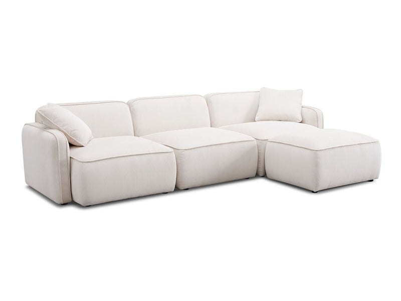 Travie 111.9" Wide Corduroy Velvet Modular Sectional