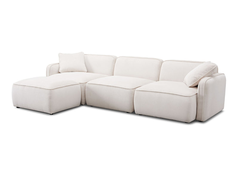 Travie 111.9" Wide Corduroy Velvet Modular Sectional